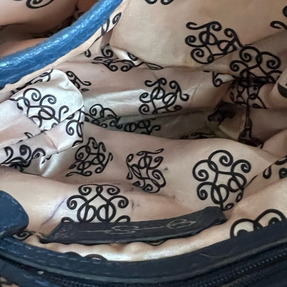 Jessica Simpson Vegan Crossbody Bag Blue/Cream Small - Picture 9 of 9